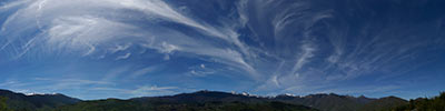 Whispy clouds over the french pyrenees