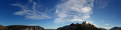 Cirrus clouds over Gorges du verdon