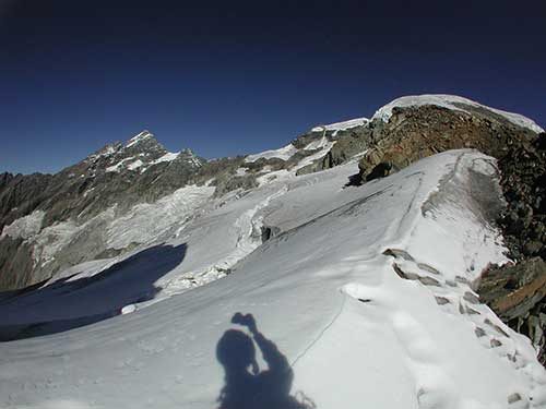 Erik Tanghe climbing the Grosshorn