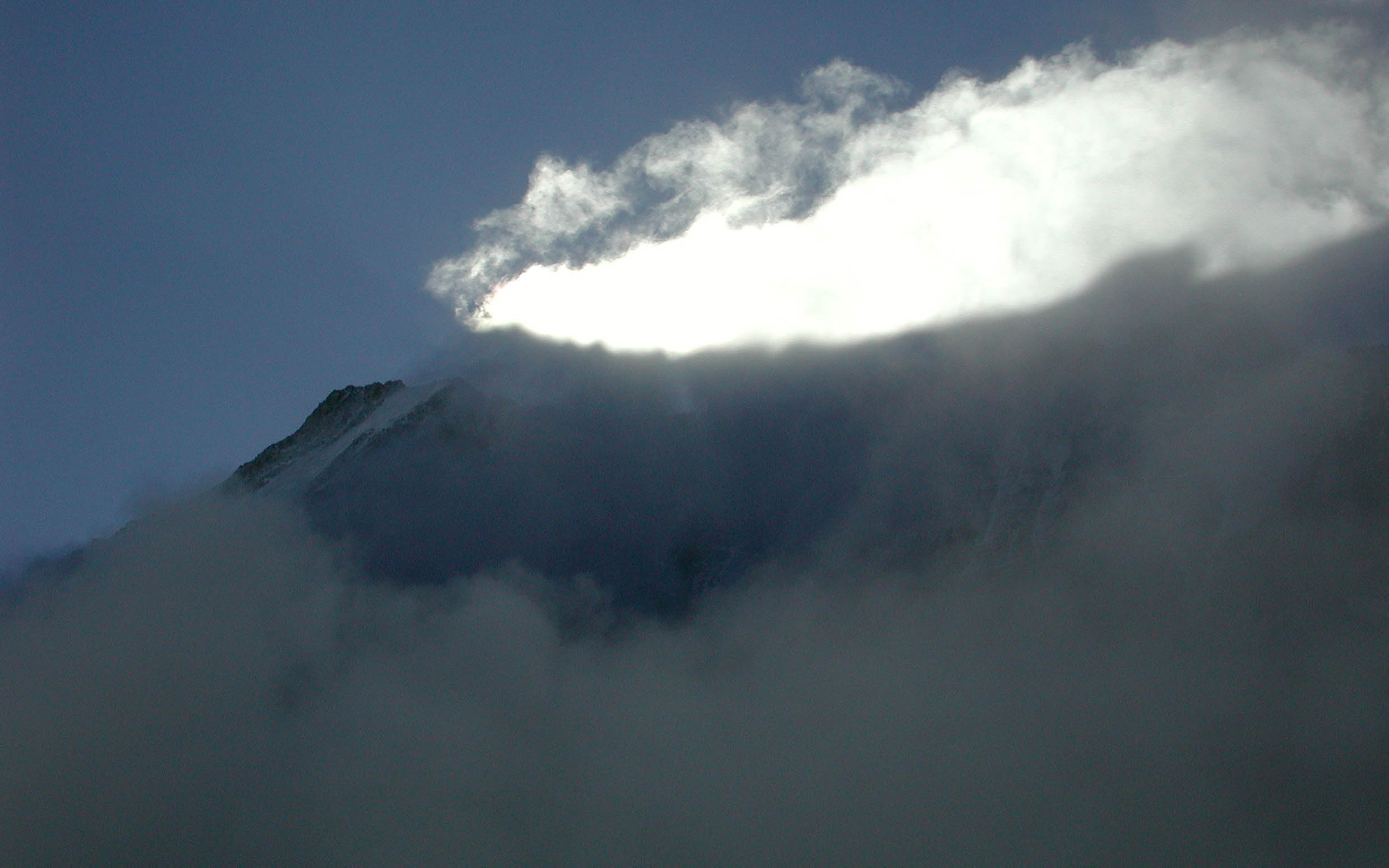 mountains through the clouds