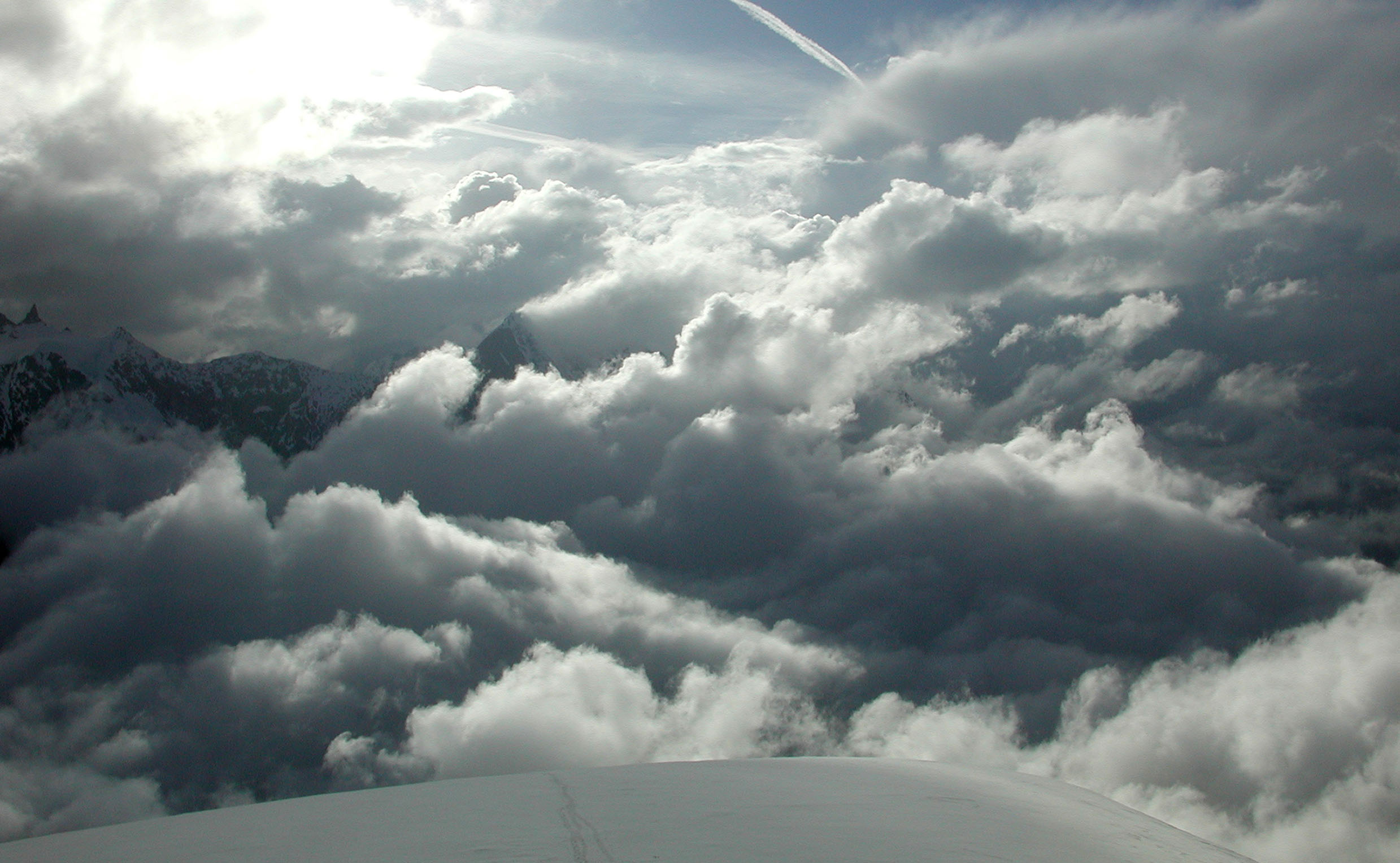 mountains through the clouds