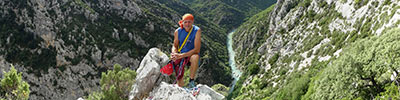 Bart van de Dries after climbing 'pour le meilleur et le spit, 6b in Gorges du Verdon