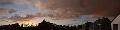 Pink cloud at sunset Frijthout, Park in Hove