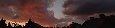 Pink cloud at sunset Frijthout, Park in Hove