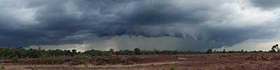 Thunderstorm appraoching in the moorlands of Northern Belgium