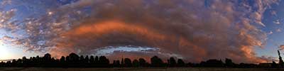 Pink cloud at sunset Frijthout, Park in Hove