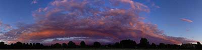 Pink cloud at sunset Frijthout, Park in Hove