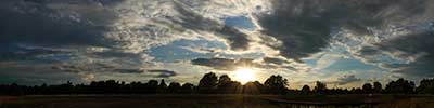 Pink cloud at sunset Frijthout, Park in Hove