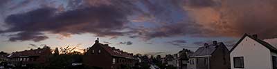 Pink cloud at sunset Frijthout, Park in Hove