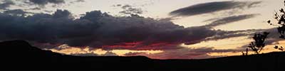 Sunset over Quillan, France