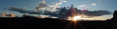 Sunset over the Brantalou, Quillan, France