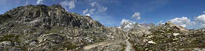 Grosshorn seen from the path to the Rhonegletscher