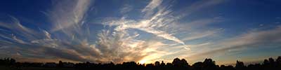 Cirrus clouds on an october evening
