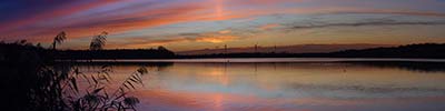 Sunset behind the Silverlake, close to Mol, Eastern Belgium